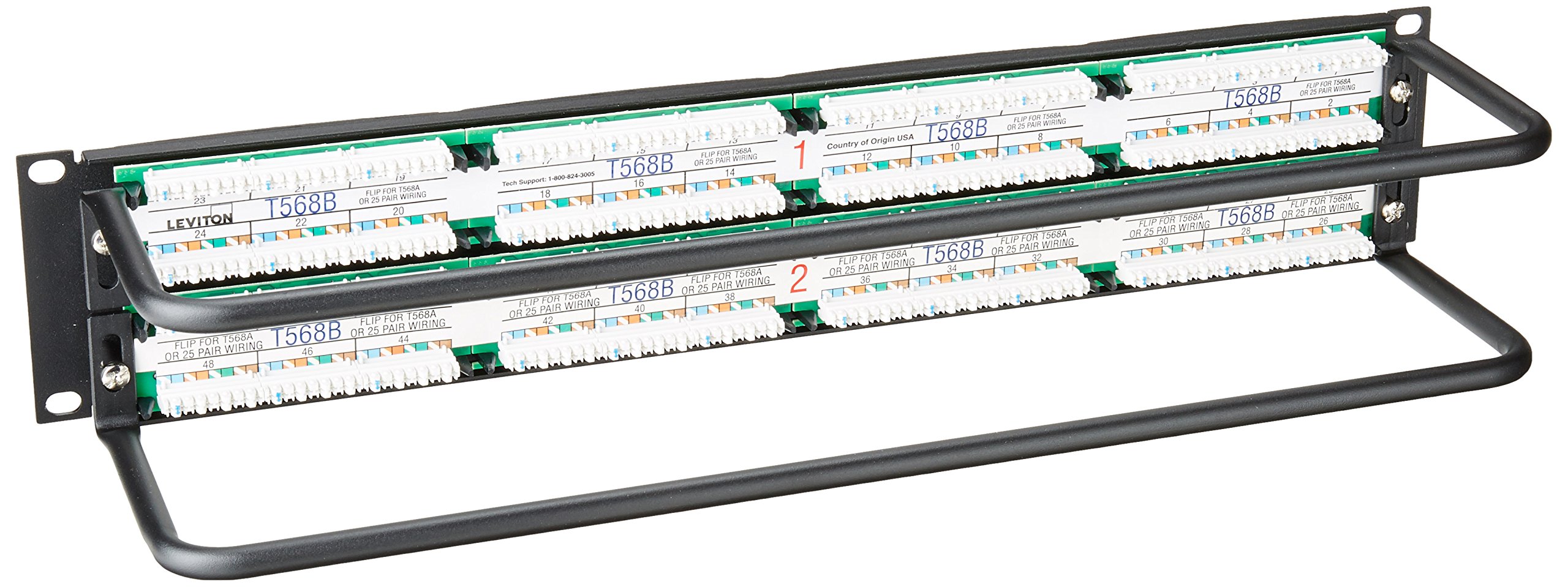 Amazon.com: Leviton eXtreme 6+ Universal Patch Panel, 48-Port, 2RU